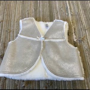 Baby GAP fur lined shimmer vest